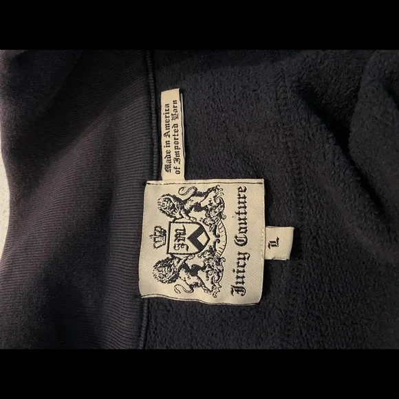 Juicy Couture men’s black zip down hoodie size Large. Very good conditio… - Picture 10 of 16